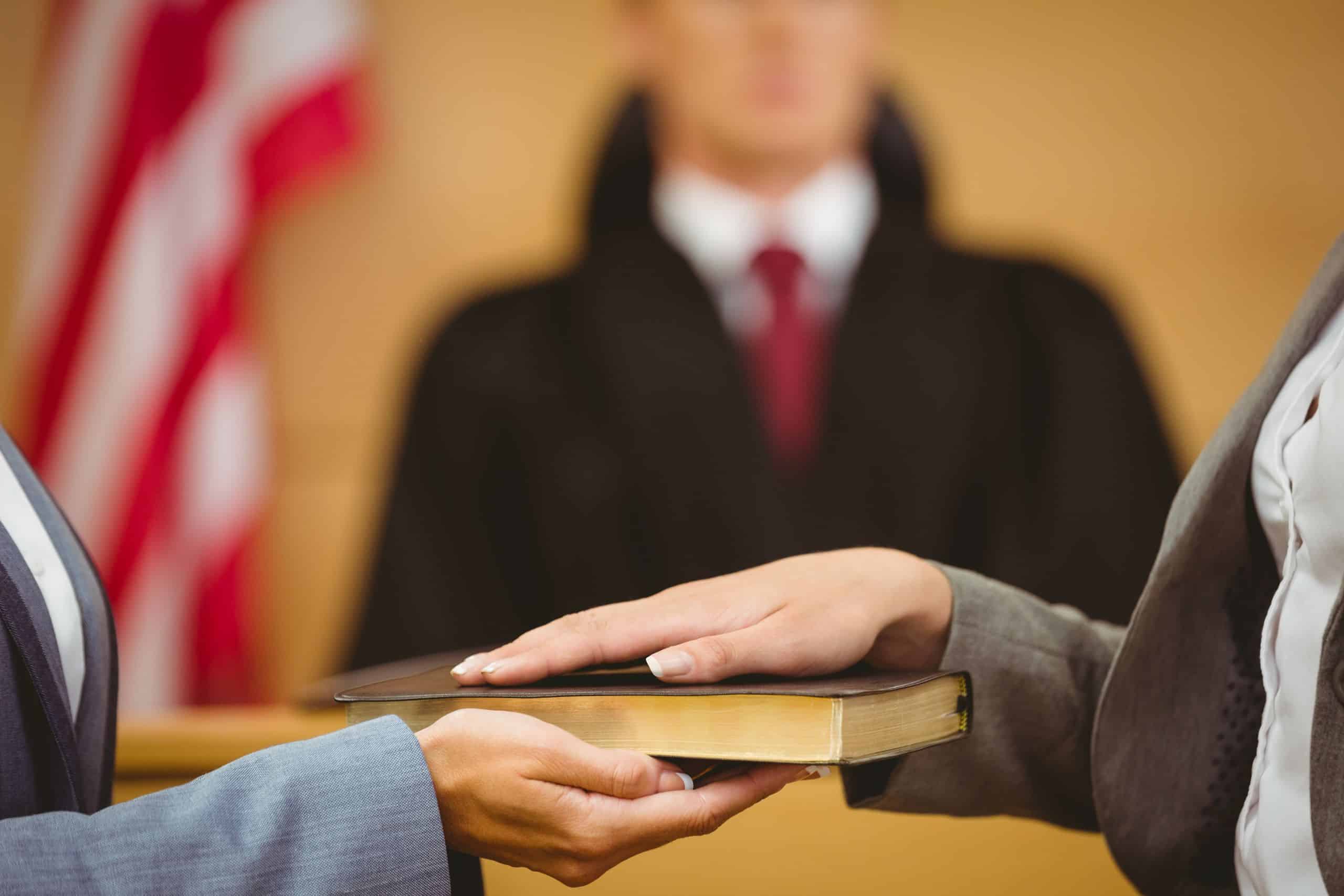 Witness being sworn in for a hearing, sanctions for failure to appear.